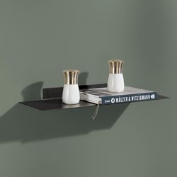 Dolle Katana 1.8 in. H X 23.6 in. W X 7.9 in. D Black Steel Decorative Wall Shelf