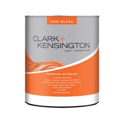 Clark+Kensington Semi-Gloss Tint Base Neutral Base Exterior Paint and Primer Exterior 1 qt