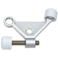 National Hardware Zinc w/Rubber Tip Satin Chrome Hinge Pin Door Stop Mounts to door hinge .5 in.