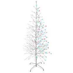 Holiday Bright Lights LED Warm White Lighted Birch Tree 66 in. Yard Decor