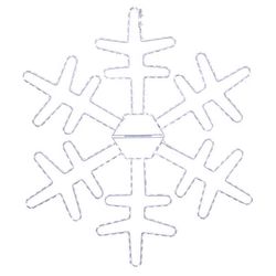 Celebrations LED Pure White Snowflake 24 in. Hanging Decor