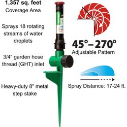 Rain Bird Metal Spike Base Rotor Sprinkler 1357 sq ft 1 each