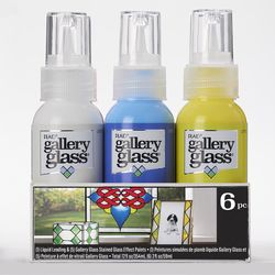 Gallery Glass Assorted Acrylic Paint Set Exterior and Interior 12 oz