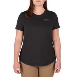 Milwaukee Freeflex M Short Sleeve Women's Round Neck Black Hybird Tee Shirt