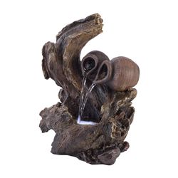 Alpine Polyresin Assorted 14 in. H Tree Branch Fountain with LED Light