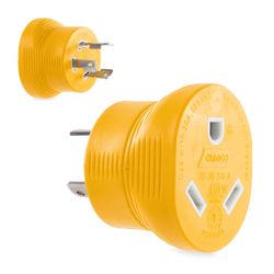 Camco Power Grip 2.1 in. 30 amps RV Generator Adapter 30 AMP 1 pk