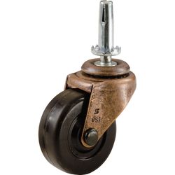 Shepherd Hardware 1-5/8 in. D Swivel Soft Rubber Caster with Stem 70 lb 2 pk