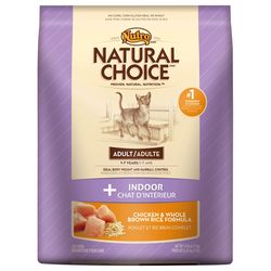 Nutro Natural Choice Indoor Chicken and Whole Brown Rice Dry Cat Food 14 lb.