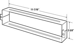 Prime-Line 11.12 in. W X 2.69 in. H Satin Nickel Mail Slot Sleeve