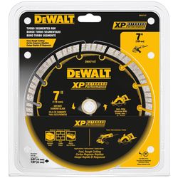DeWalt XP Extended Performance 7 in. D X 5/8 in. X 0.06 in. thick Diamond Turbo Segmented Cut-Off Bl