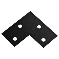 National Hardware 6 in. H X 3 in. W X 1/8 in. D Black Carbon Steel Flat Corner Brace