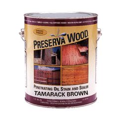 Preserva Wood Transparent Matte Tamarack Oil-Based Oil Penetrating Wood Stain/Sealer 1 gal
