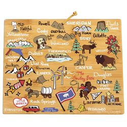 Totally Bamboo Fish Kiss 11 in. L X 14 in. W X 1 in. Bamboo Wyoming Serving & Cutting Board