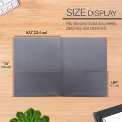 Bazic Products 8.5 in. W X 11 in. L Assorted Two-Pocket Portfolio