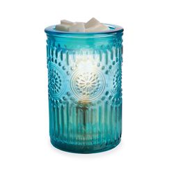 Candle Warmers Turquoise White Scent Candle Wax Warmer