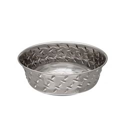 Loving Pets Silver Diamond Plated Stainless Steel 2 cups Pet Bowl For Dogs