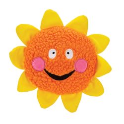 Boss Pet Zanies For Dog Yellow Berber Smiling Sun Dog Toy Large 1 pk