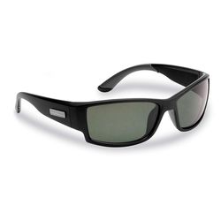 Flying Fisherman Razor Sunglasses Unisex Matte Black Frame Smoke Lens Polarized