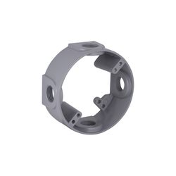 Bell Old Work 16.3 cu in Round Aluminum Box Extension Gray