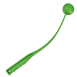 Boss Pet For Dog Green Plastic Tennis Balls Ball Launcher and Tennis Balls Extra Large 1 pk