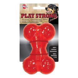 Spot Play Strong For Dog Red TPR Solid Rubber Bone 1 pk