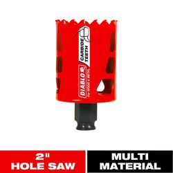 Diablo Snap-Lock Plus 2 in. Carbide Tipped 2-3/8 in. L X 3/8 in. D Hole Saw
