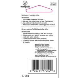 Westinghouse .011 Gauge Metallic Brass Decorative Chain 1/8 in. D 36 in.