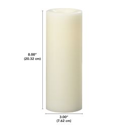 Sterno Home Cream Unscented Scent Pillar Candle