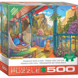 Eurographics Dominic Davison Hammock with a View Jigsaw Puzzles Multicolored 500 pc