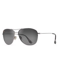 Maui Jim Cliff House Sunglasses Unisex Silver Frame Neutral Grey Lens Polarized