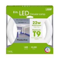 Feit Plug & Play T9 Cool White 8 in. G10Q Circular LED Bulb 22 Watt Equivalence 1 pk