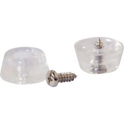 Shepherd Hardware Rubber Bumper Pad Clear Round 1 in. W 4 pk