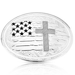 Montana Silversmiths Land of the Free America Belt Buckle