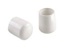 Shepherd Hardware Vinyl Leg Tip White Round 1 in. W 4 pk