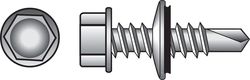 HILLMAN 1/4 in. Ga. X 1 in. L Hex Hex Washer Head Self-Drilling Screws 100 pk