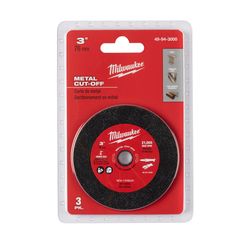 Milwaukee 3 in. D X 3/8 in. X 0.04 in. thick Metal Cut-Off Wheel 3 pc