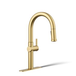 Kohler Kotor One Handle Brushed Brass Pull-Down Kitchen Faucet