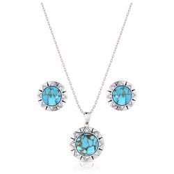 Montana Silversmiths Women's Inner Love Circle Silver/Turquoise Jewelry Sets