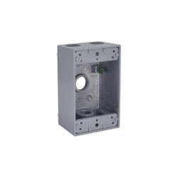 Bell Old Work 18.3 cu in Rectangle Aluminum 1 gang Weatherproof Box Gray