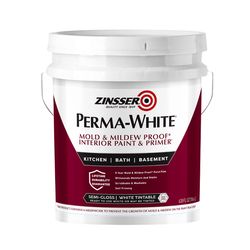 Zinsser Perma-White Semi-Gloss White Water-Based Mold and Mildew-Proof Paint Interior 5 gal