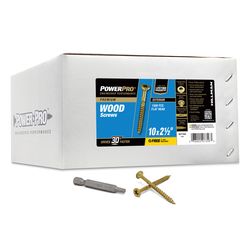 Power Pro No. 10 Ga. X 2-1/2 in. L Bronze Star Flat Head Deck Screws