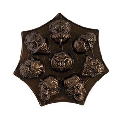 Nordic Ware 14 in. W X 14 in. L Monster Mask Cakelet Pan Bronze