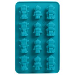 Trudeau Robot Chocolate Mold Blue 2 pc