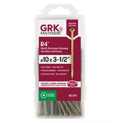 GRK Fasteners No. 10 X 3-1/2 in. L Star Climatek W-Cut Multi-Purpose Screws 50 pk