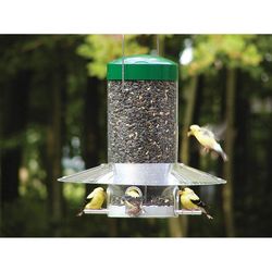 Birds Choice Wild Bird 1.2 gal Plastic/Steel Tube Bird Feeder 4 ports