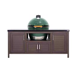 Big Green Egg 24 in. XLarge EGG Package with 69 Modern Farmhouse Table Charcoal Kamado Grill and Sm