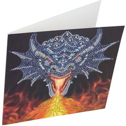 Crystal Art Craft Buddy Dragon Firehead Craft Card Kit Multicolored