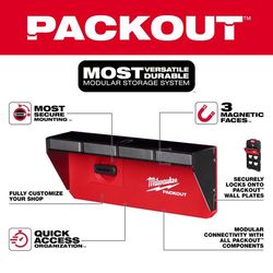 Milwaukee Packout Garage Organizer Magnetic Power Tool Holder Black/Red