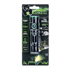 Kodiak 2000 lm Black/Green LED Rechargeable Rechargeable Flashlight 18650 Battery