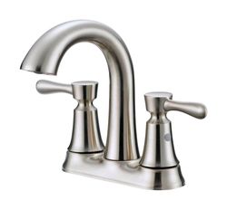 Oakbrook Collection Brushed Nickel Modern Two-Handle Bathroom Sink Faucet 4 in.